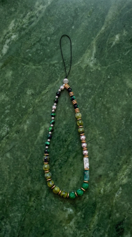 emerald moshi moshi wristlet phone charm