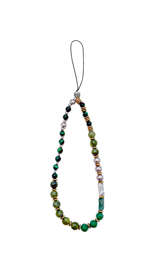 emerald moshi moshi wristlet phone charm